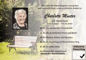 Danksagungen Trauer