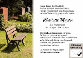 Danksagungen Trauer