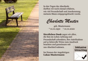 Danksagungen Trauer