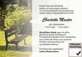 Danksagungen Trauer