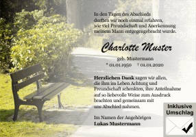 Danksagungen Trauer