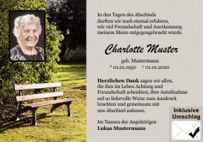 Danksagungen Trauer
