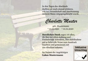 Danksagungen Trauer