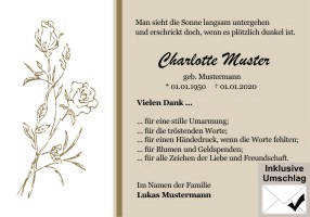 Danksagungen Trauer