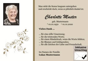Danksagungen Trauer