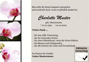 Danksagungen Trauer