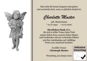 Danksagungen Trauer