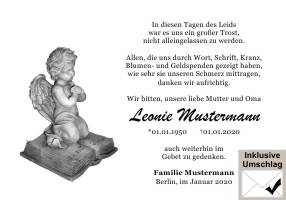 Danksagungen Trauer