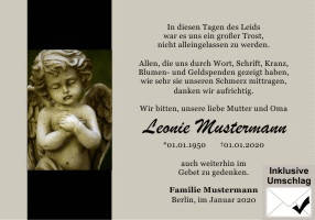 Danksagungen Trauer