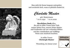 Danksagungen Trauer