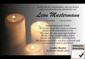Danksagungen Trauer