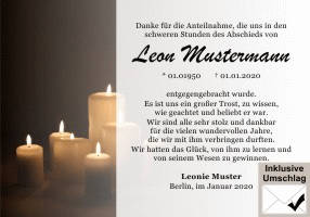 Danksagungen Trauer
