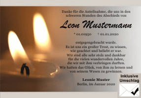 Danksagungen Trauer