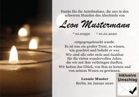 Danksagungen Trauer