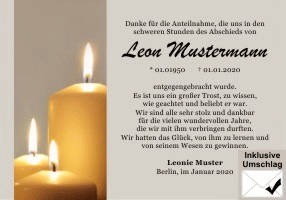 Danksagungen Trauer