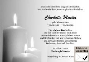 Danksagungen Trauer