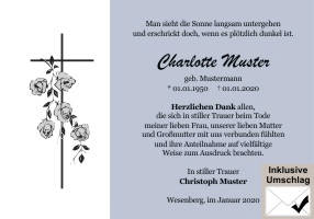 Danksagungen Trauer