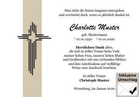 Danksagungen Trauer