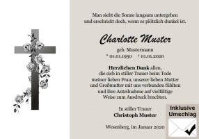 Danksagungen Trauer