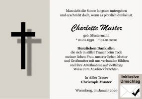 Danksagungen Trauer