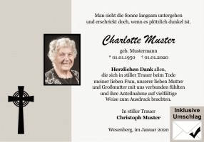 Danksagungen Trauer
