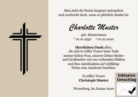 Danksagungen Trauer