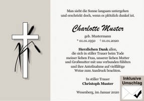 Danksagungen Trauer