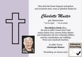 Danksagungen Trauer