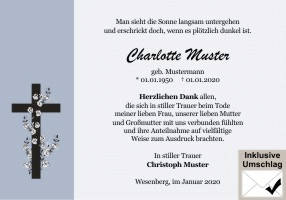 Danksagungen Trauer