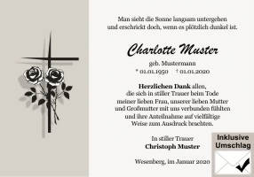 Danksagungen Trauer