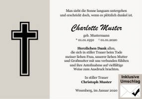 Danksagungen Trauer
