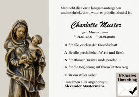 Danksagungen Trauer