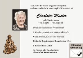 Danksagungen Trauer