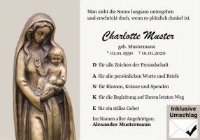 Danksagungen Trauer