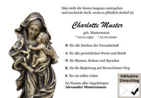 Danksagungen Trauer