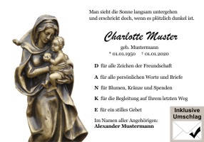 Danksagungen Trauer