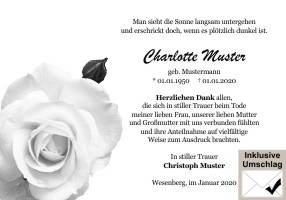 Danksagungen Trauer