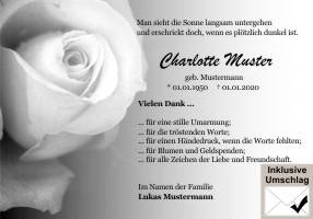 Danksagungen Trauer