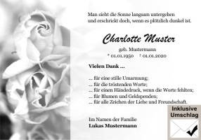 Danksagungen Trauer