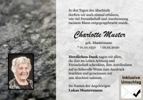 Danksagungen Trauer