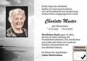 Danksagungen Trauer