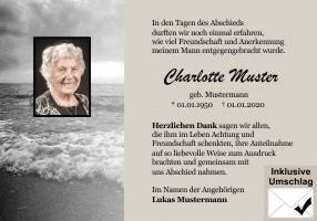 Danksagungen Trauer