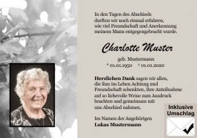 Danksagungen Trauer