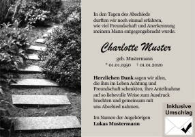 Danksagungen Trauer