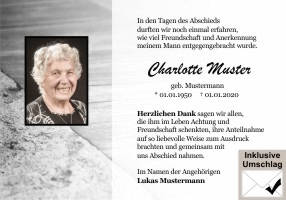 Danksagungen Trauer