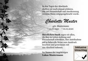 Danksagungen Trauer