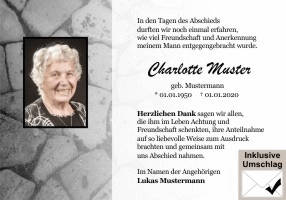 Danksagungen Trauer