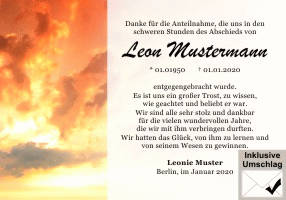 Danksagungen Trauer