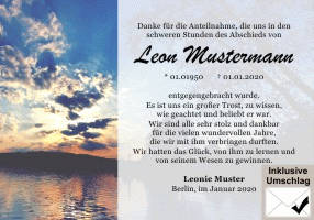 Danksagungen Trauer