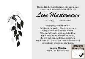 Danksagungen Trauer